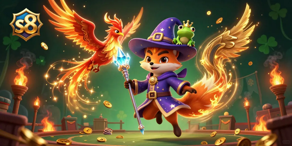 S8 engages players with thrilling phoenix-inspired adventures in an enchanting casino.