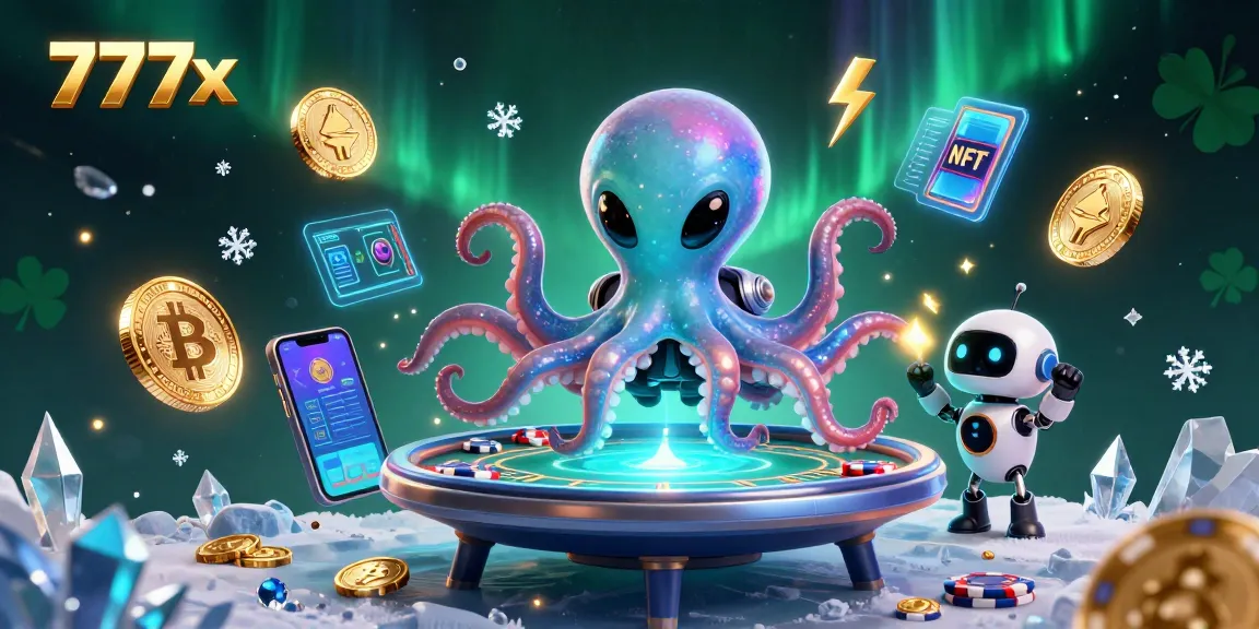 Engage with thrilling gameplay at 777x with an exhilarating 3D alien poker scene.