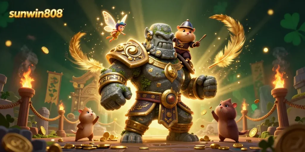 Engage in thrilling gameplay at sunwin808 with vibrant characters and magical elements illuminating the scene.