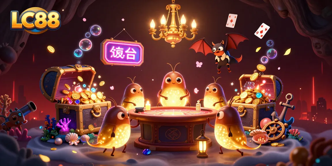 Experience exciting wins at LC88's vibrant casino, illuminated by adventurous glowworms.