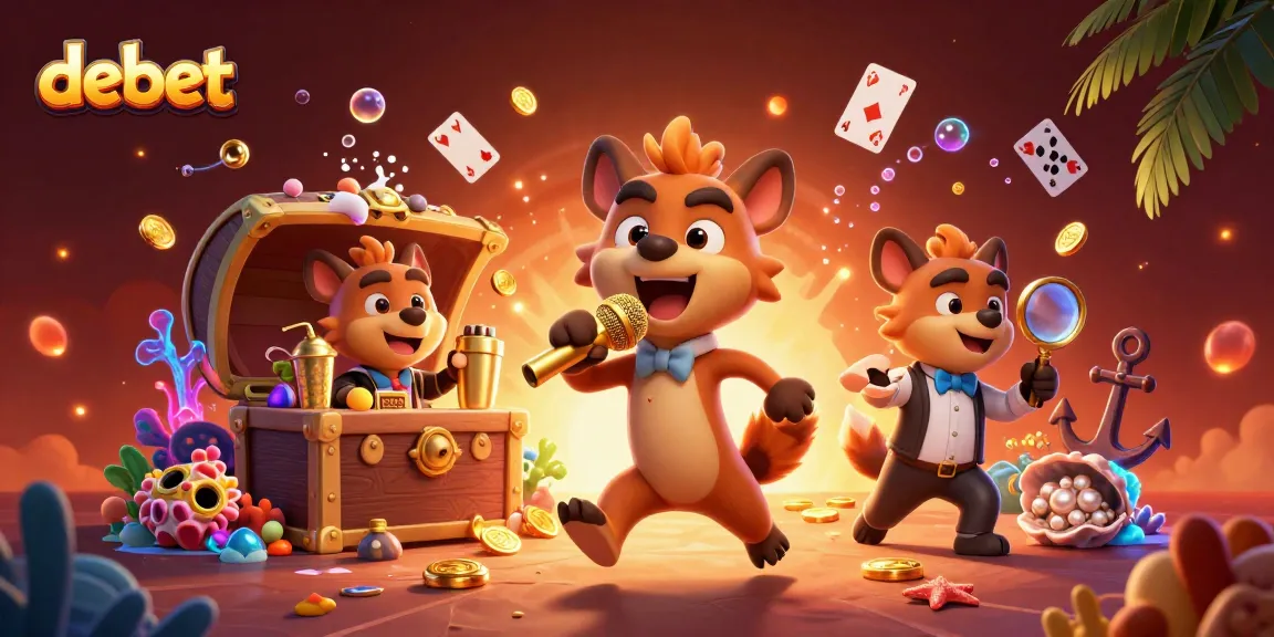 Mixing drinks and telling jokes at the debet comedy casino club with hyena characters