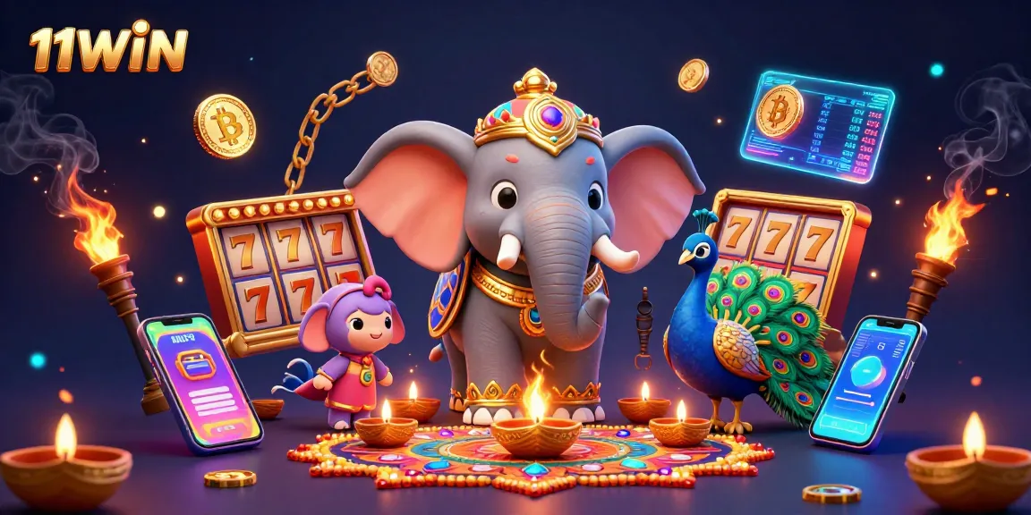 Experience excitement with 11WIN's vibrant online slots featuring colorful characters and dynamic elements.