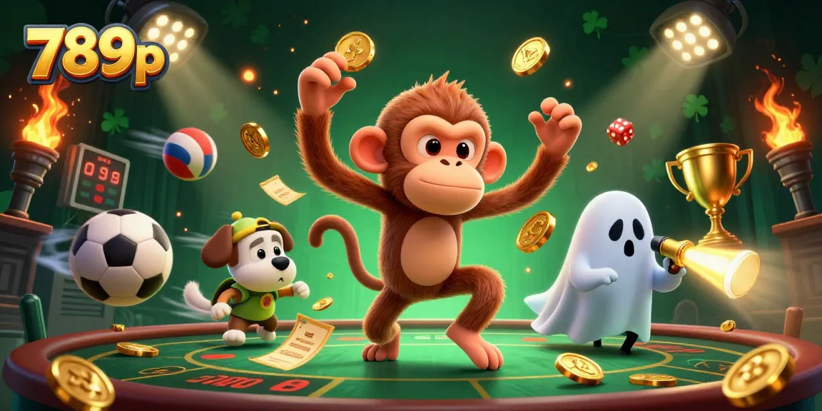 Engage with thrilling gameplay at 789p, where a mischievous monkey juggles coins in a haunted casino.