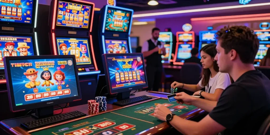 Engaged players at being-there.org.uk exploring vibrant credit card casinos with dynamic games.