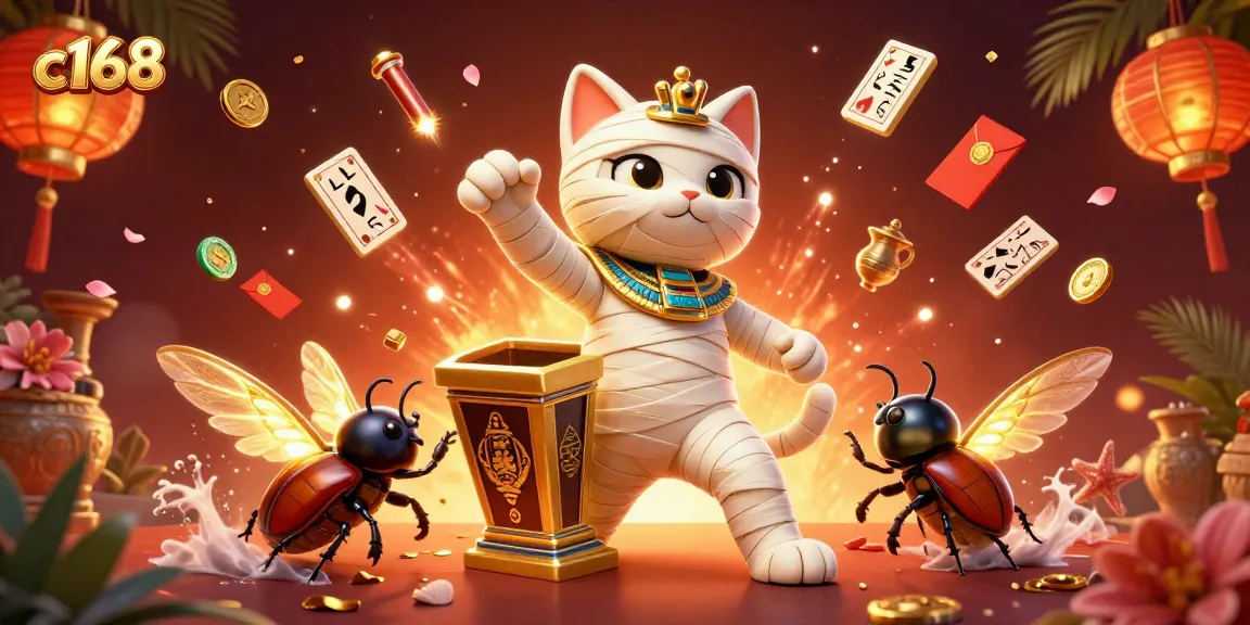 Experience thrilling gameplay with the c168 mummy cat at a vibrant casino