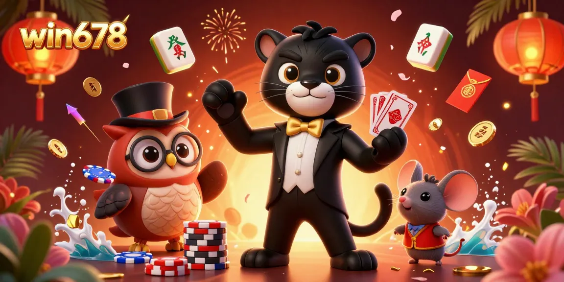 Experience thrilling gameplay with win678 in a vibrant casino scene featuring stylish characters.