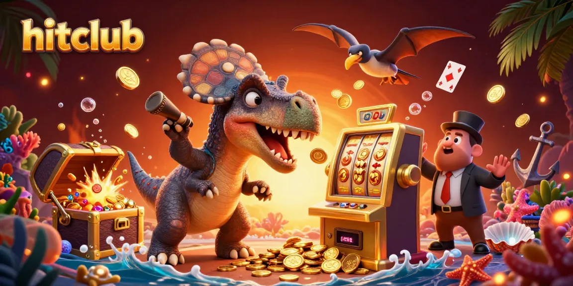 Spin to win at hitclub with a pachycephalosaurus and golden jackpot coins in action!