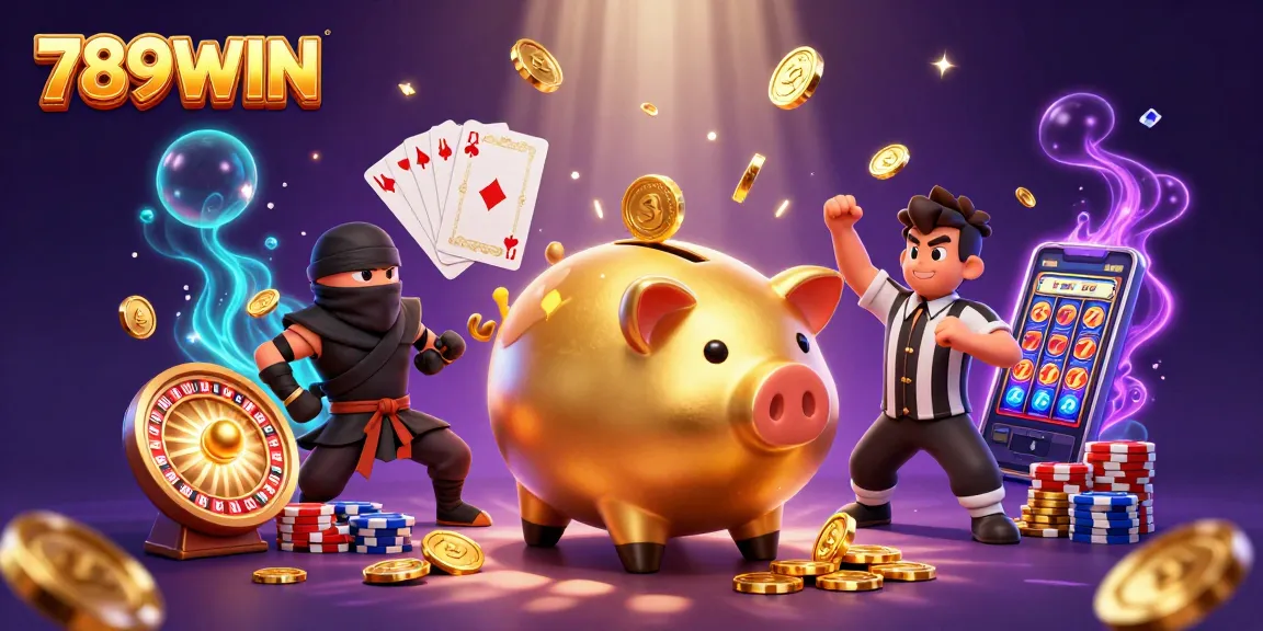 Engage with thrilling casino experiences at 789WIN with dynamic visuals of gaming excitement.