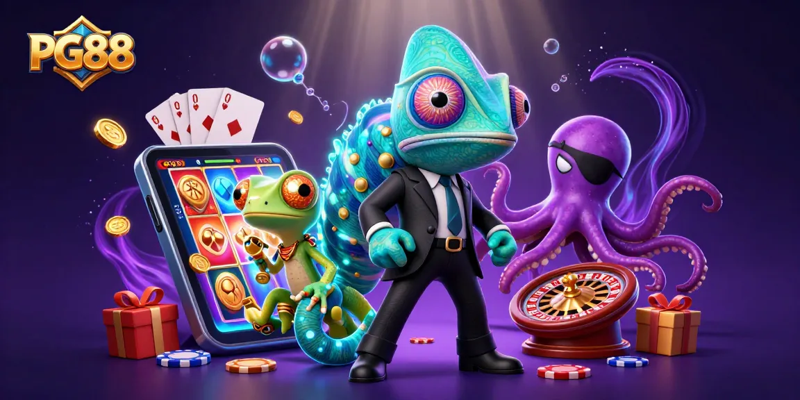 PG88 slot games create a vibrant casino atmosphere filled with dynamic characters and game elements.