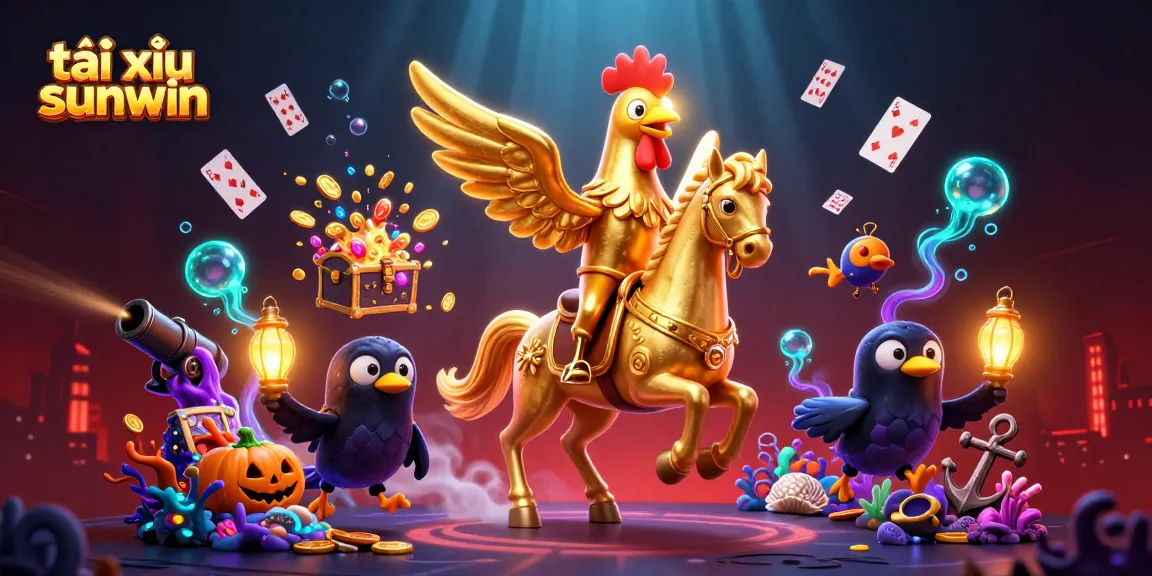 Engage in tài xỉu sunwin excitement with this vibrant 3D casino illustration showcasing dynamic game elements.