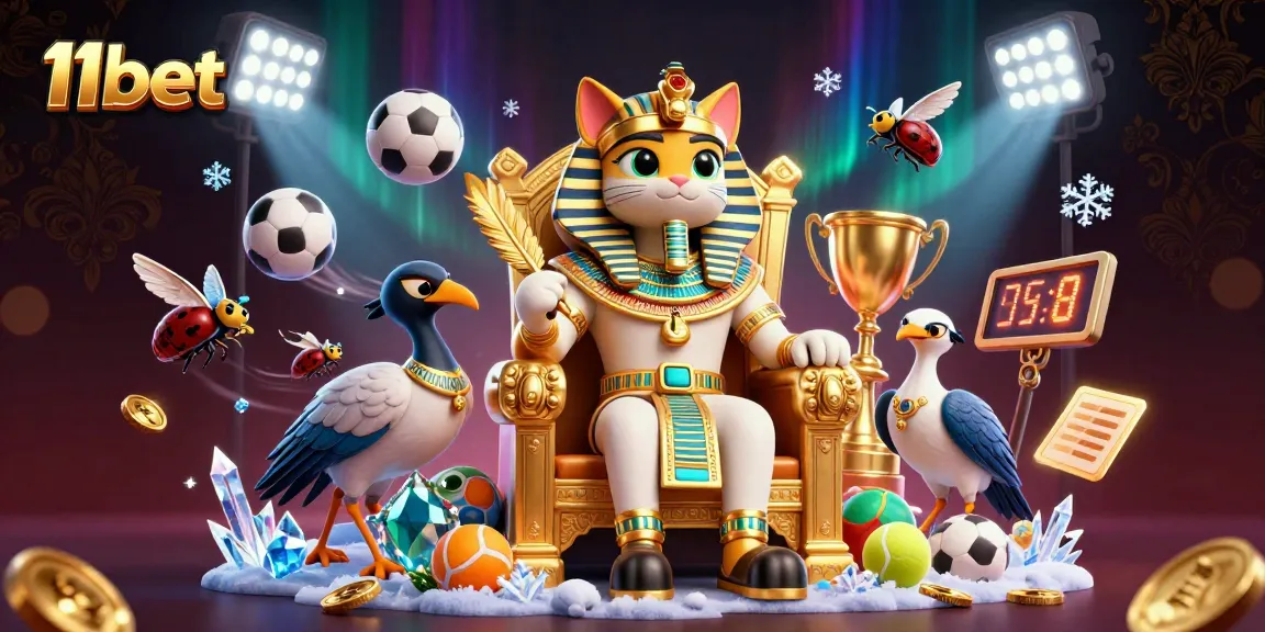 Experience thrilling gameplay at 11bet with charming Egyptian characters and sports betting elements.