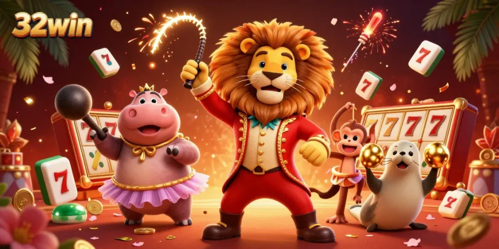 Experience thrilling gameplay at 32win with vibrant characters and dynamic slot reels for excitement.