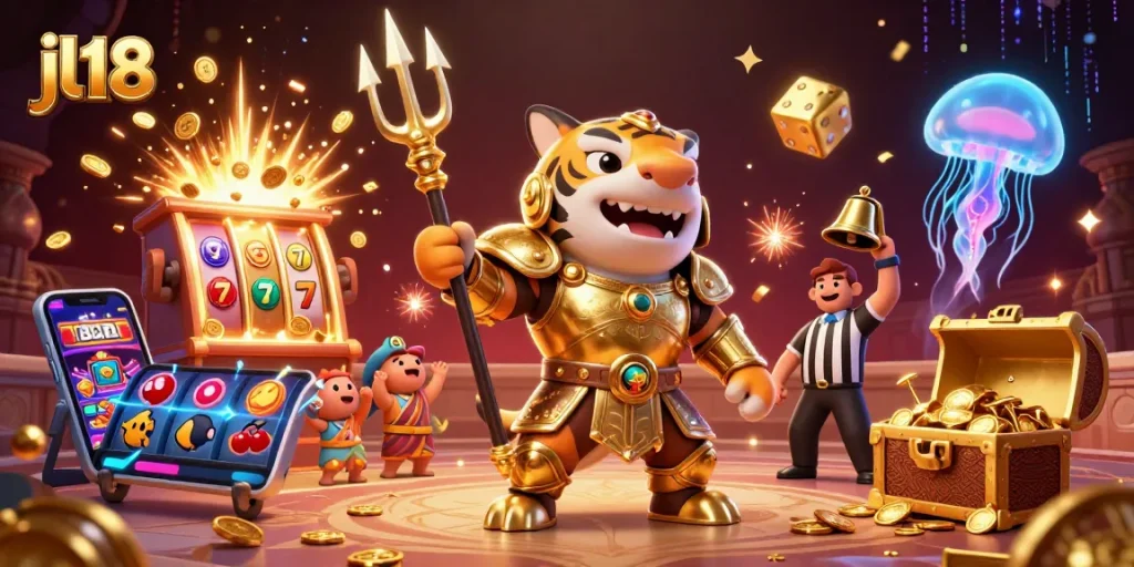 Experience thrilling gaming action with jl18's vibrant underwater casino scene.