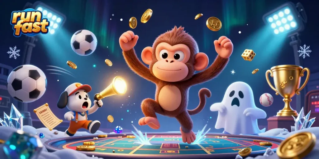 Compete in the thrilling run fast game surrounded by dynamic sports and casino elements.