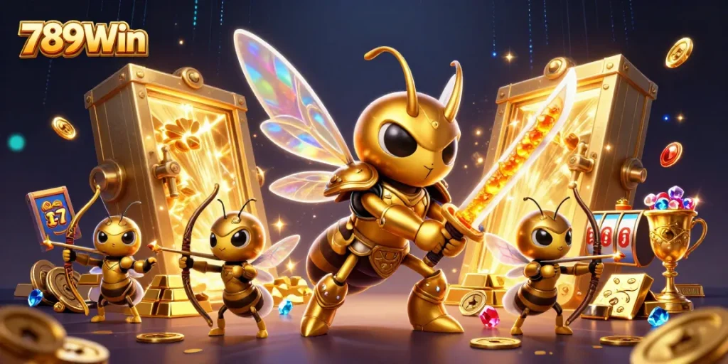 Experience thrilling victories at 789Win with a vibrant casino scene featuring exciting jackpot wins and dynamic gaming elements.