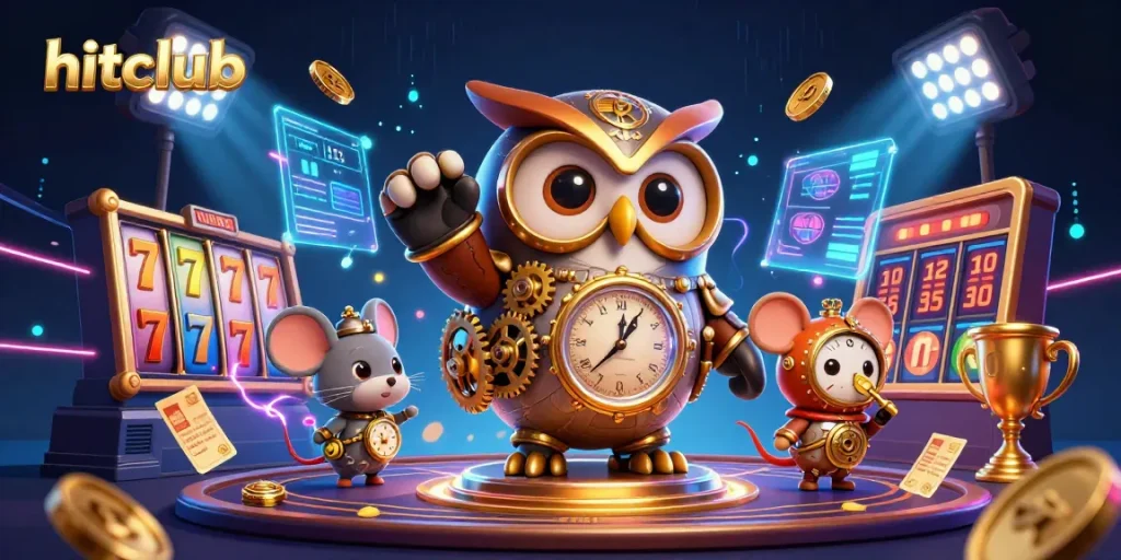 hitclub offers exciting gameplay with dynamic slots, a whimsical owl, and a steampunk mouse