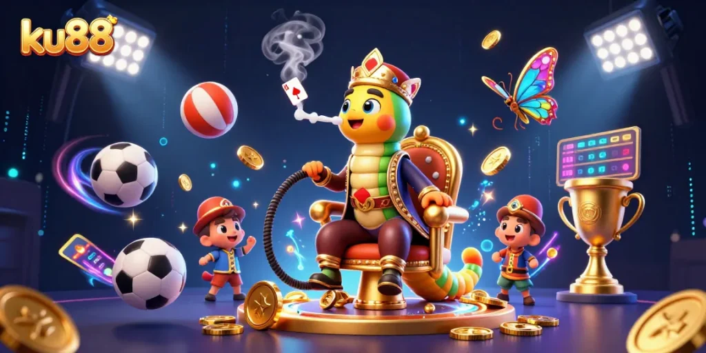 Engage with ku88’s dynamic gaming scene featuring energetic sports themes and vibrant casino elements.