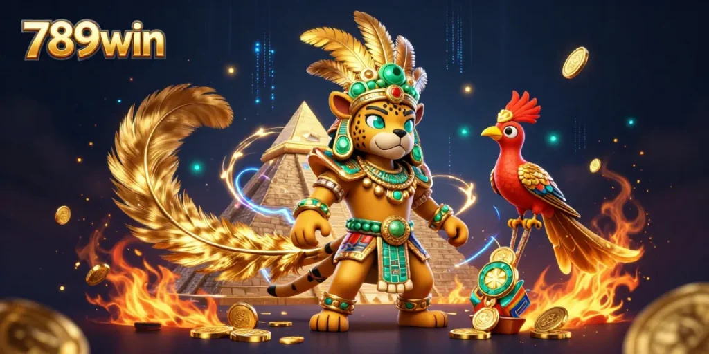 Players enjoy thrilling games at 789win with dynamic golden tokens and vibrant casino atmosphere