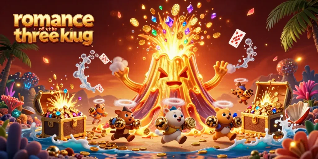 Win big with romance of the three kingdoms while playing amidst a treasure-filled eruption.