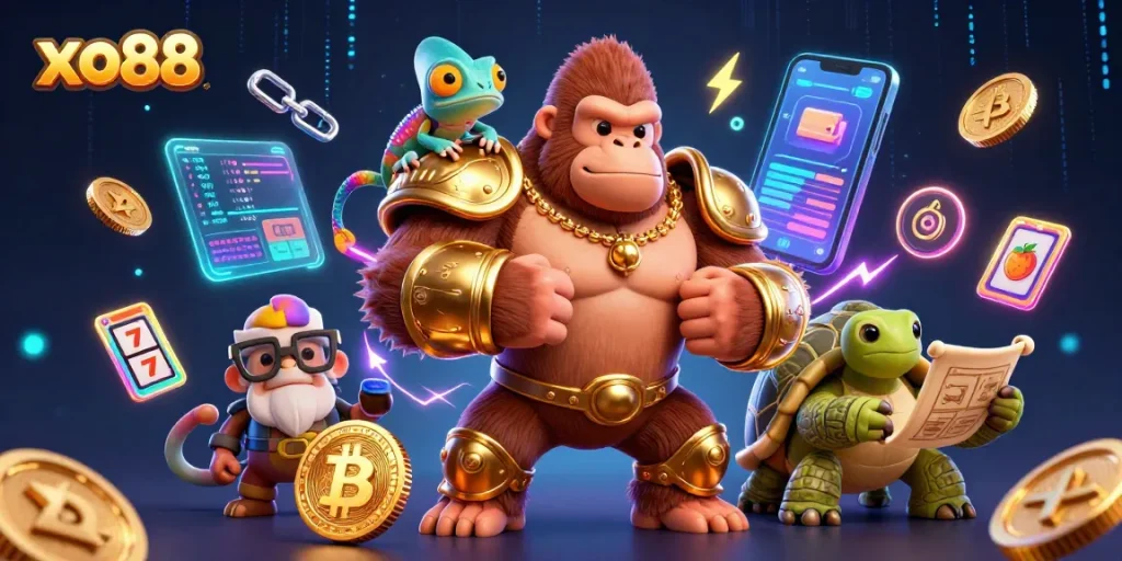 Experience thrilling gameplay at xo88 with dynamic slot characters and vibrant casino elements