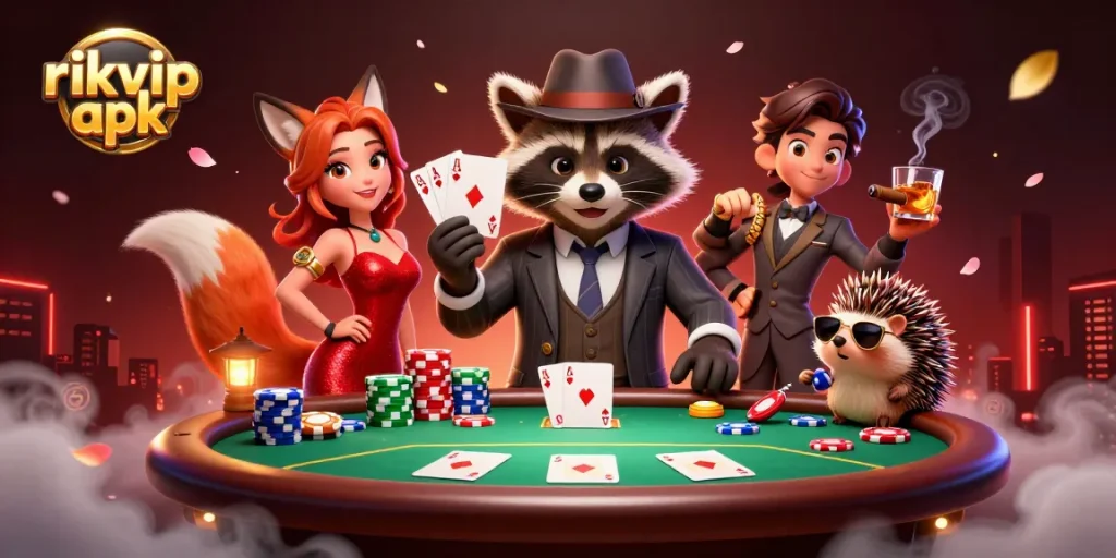 Playing with a royal flush in the vibrant world of rikvip apk poker scene.