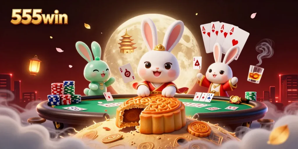 Experience 555win's thrilling online gaming with captivating moon rabbit adventure!