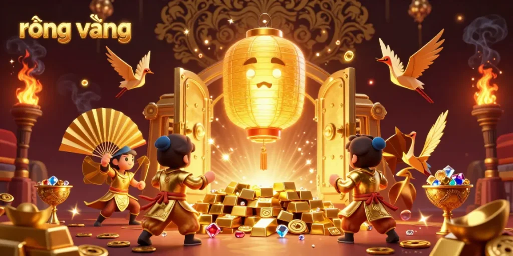 Chase the riches of rồng vàng with vibrant golden lantern spirit illuminating casino treasures.