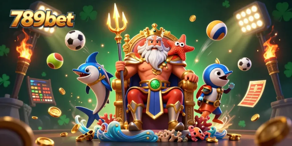 Engage with 789bet's exciting sports betting scene featuring Neptune and dynamic game elements.