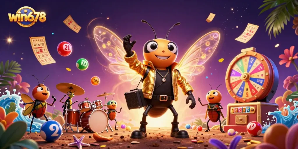 Experience win678's thrilling games with a vibrant scene of fun and excitement.