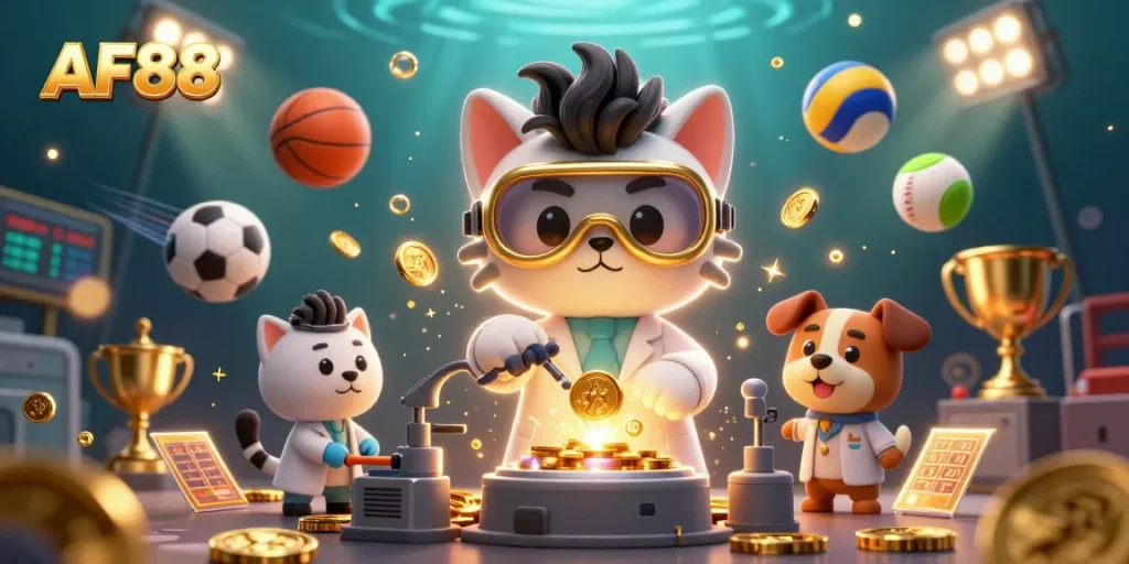 Engaging AF88 live betting scene illustrates the thrill of online gambling with vibrant sports elements.