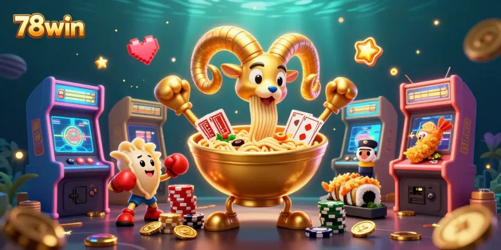 78win showcases vibrant 3D casino fun with engaging characters and colorful game elements.