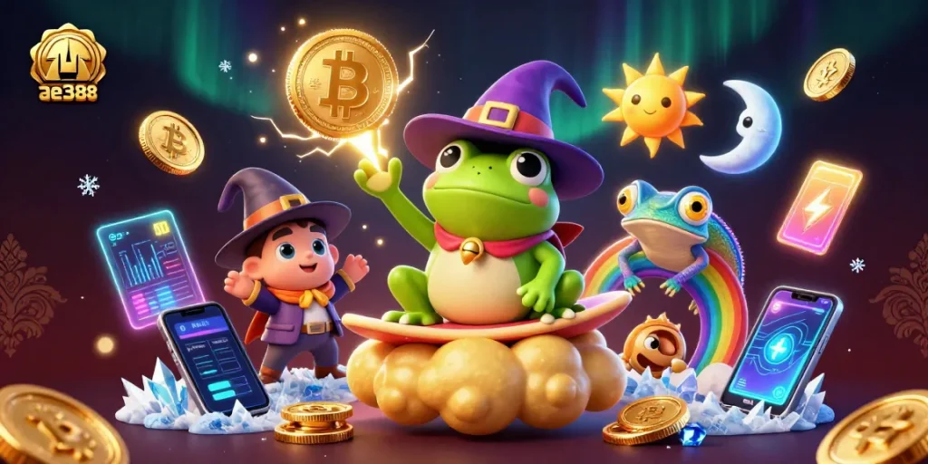 Experience winning strategies at ae388 with an illustration of a whimsical casino world.