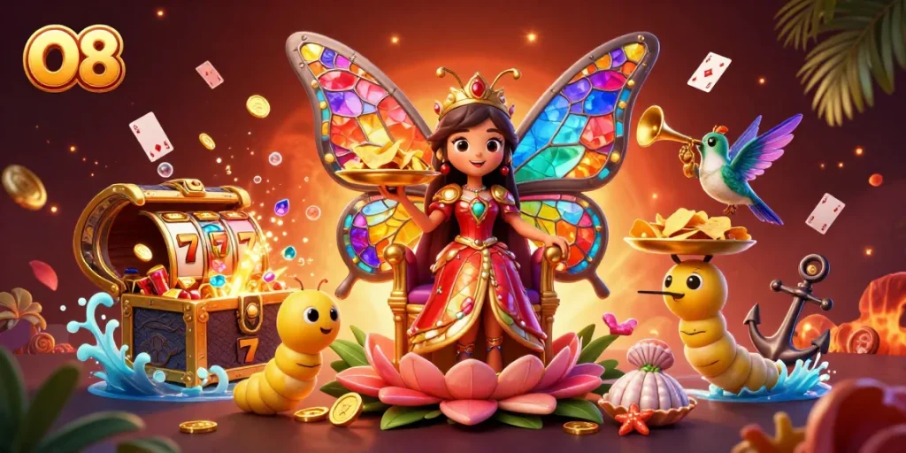 Experience thrilling jackpots and vibrant gameplay with O8's unique casino world.