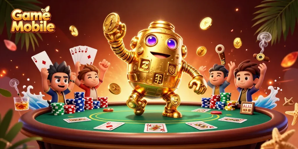 Experience the thrill of Game Mobile with a dynamic scene full of casino elements.