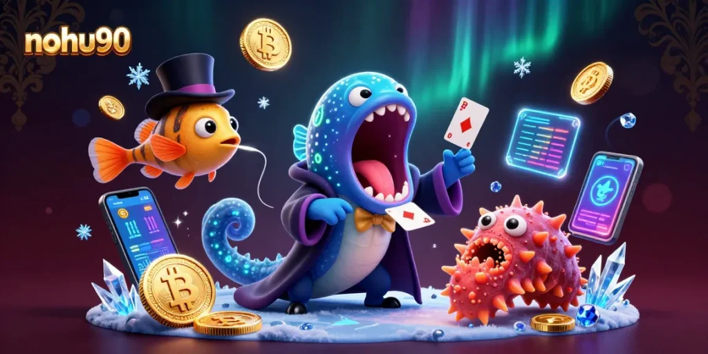 Experience the excitement of nohu90 with magical sea creatures showcasing thrilling casino elements.